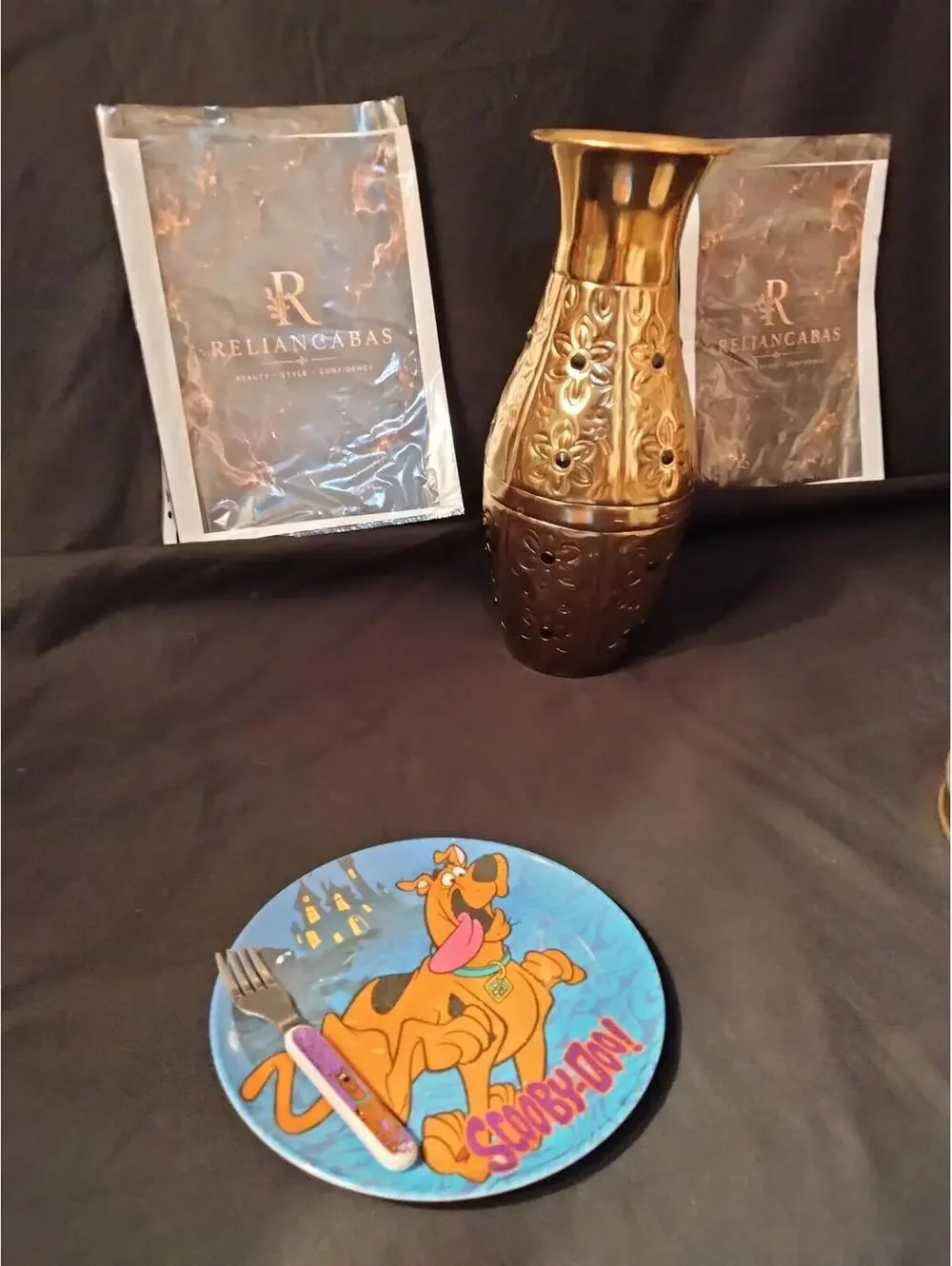 Vintage Scooby-Doo Plate and Fork Set  Kids Melamine Character Dinnerware Y2